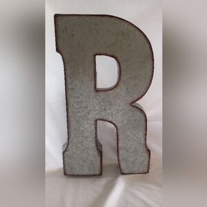 NWT Hobby Lobby Gray Metal Letter R Wall Decor